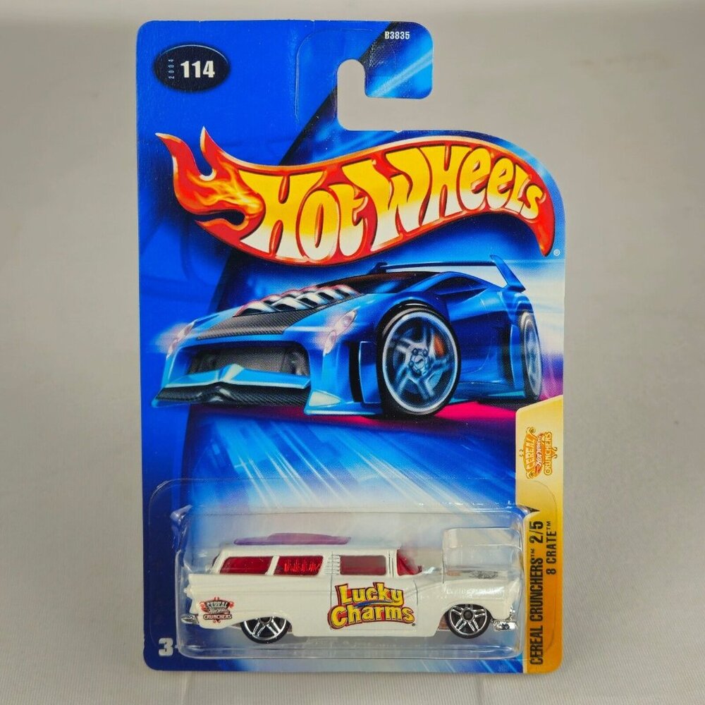 2004 Hot Wheels 8 Crate Lucky Charms Cereal Crunchers 2/5 Collector # 114 (K214)